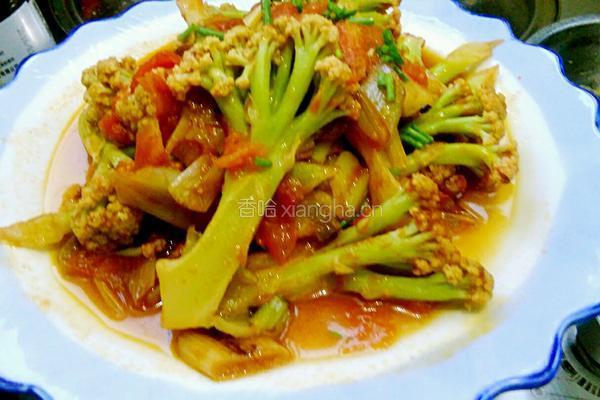 番茄烧花菜的做法图解11