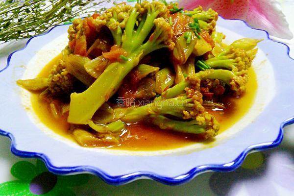 番茄烧花菜的做法图解12