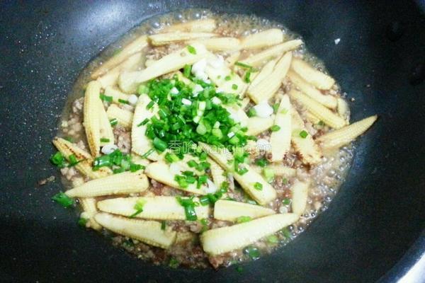 肉沫炒小玉米的做法图解10