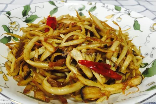 超好吃肉感十足的干煸杏鲍菇