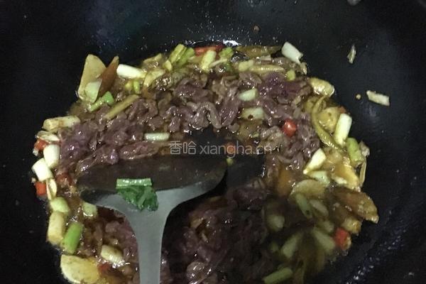 青菜炒牛肉的做法图解6