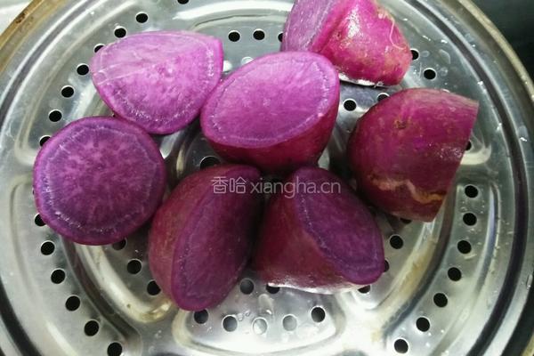紫薯糕的做法图解2