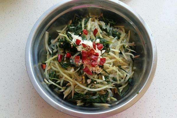 陕北特色－调苦菜的做法图解4