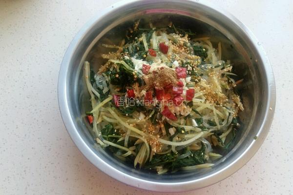 陕北特色－调苦菜的做法图解5