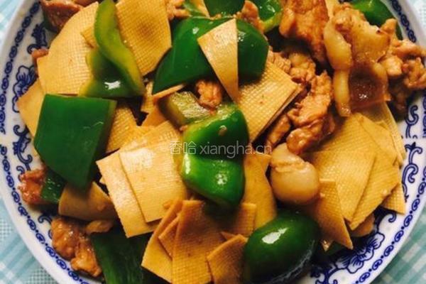青椒豆皮肉片的做法图解4