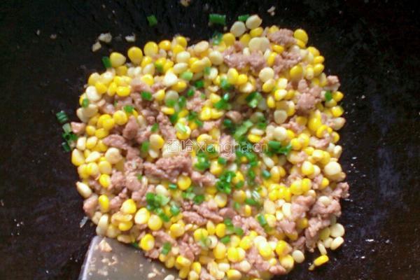 肉沫玉米粒的做法图解7