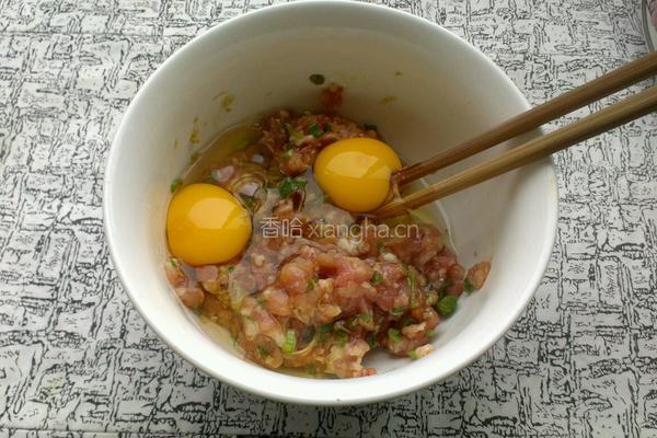槐花肉末饼的做法图解4