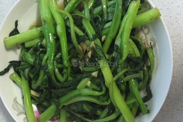 素炒菜心的做法图解4