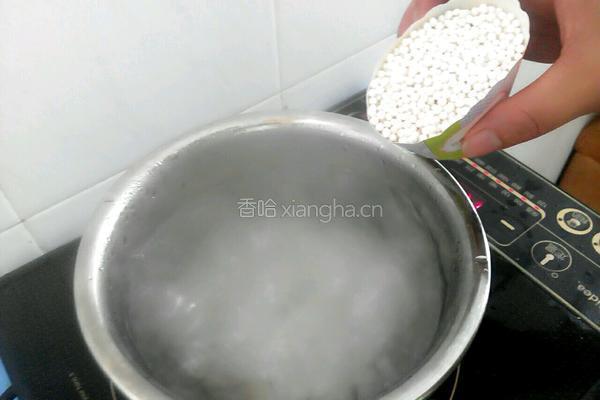 椰汁芒果西米露的做法图解3