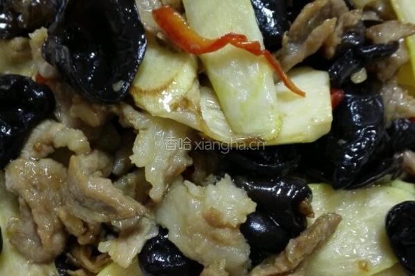 茭白木耳炒肉的做法图解8