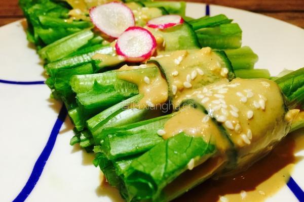 麻酱油麦菜的做法图解8