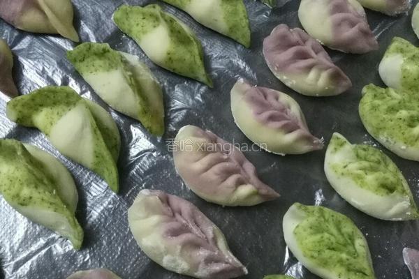 彩色饺子的做法图解4