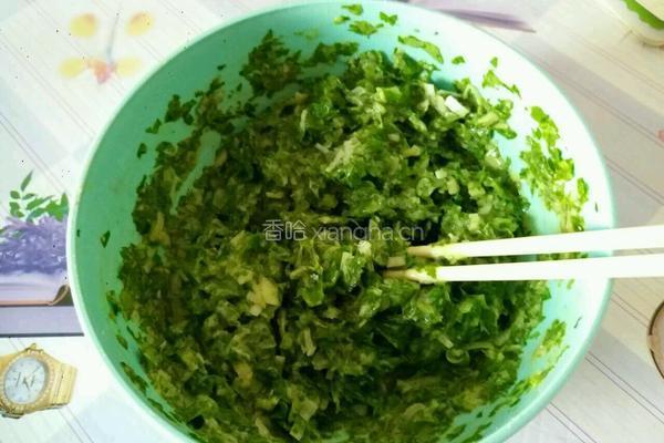 芹菜叶鸡蛋饼的做法图解4