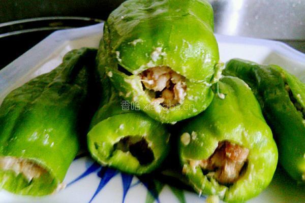 青椒酿肉的做法图解3