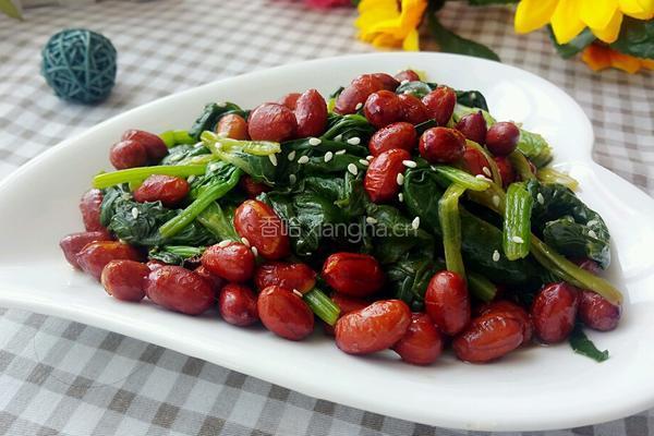 陈醋菠菜花生米的做法图解14