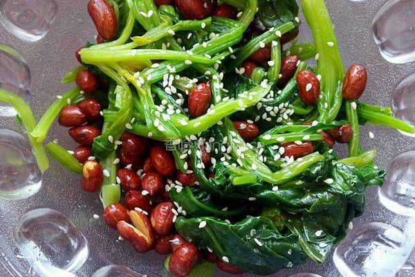 陈醋菠菜花生米的做法图解13
