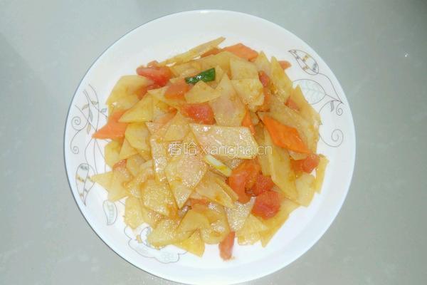 西红柿炒土豆片的做法图解3