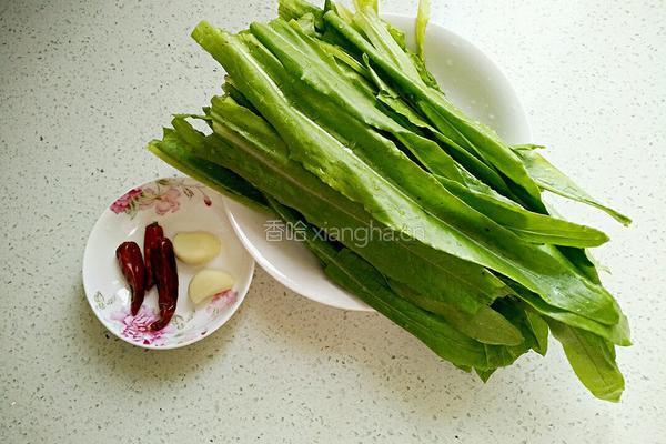 凉拌油麦菜的做法图解1