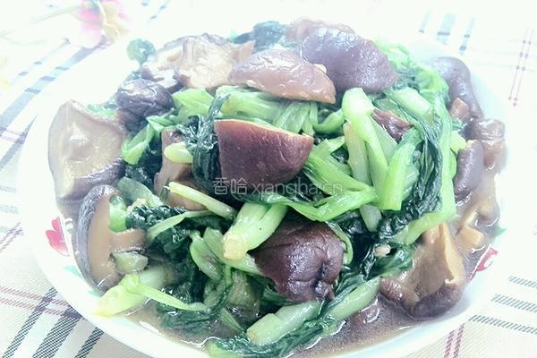 青菜炒蘑菇的做法图解6