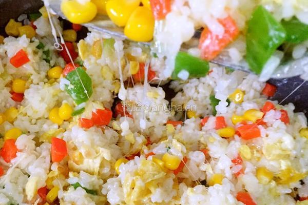 芝士蛋炒饭的做法图解8