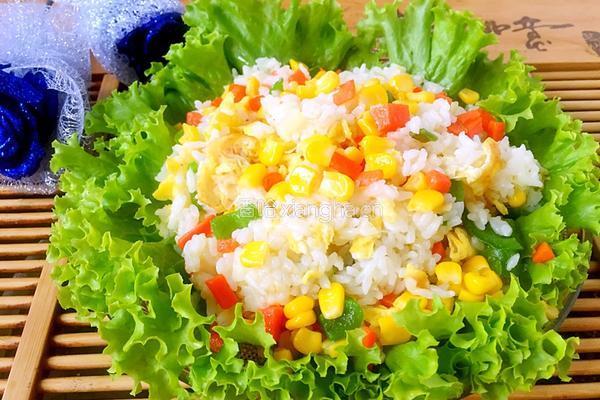 芝士蛋炒饭的做法图解9