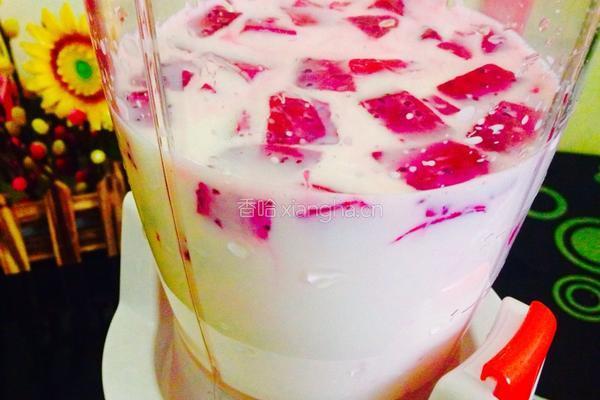 红豆火龙西米露的做法图解3