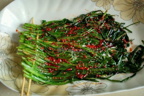 煎韭菜串（烧烤风味）的做法图解7