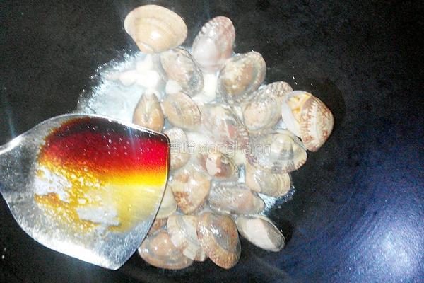 葱爆花蛤的做法图解6