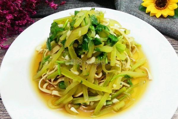 凉拌莴苣百叶丝的做法图解11