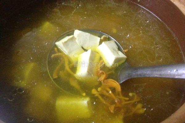 虫草花豆腐汤的做法图解6