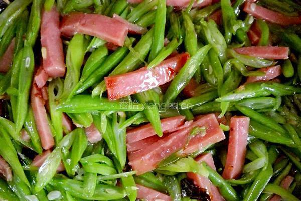 豆角炒火腿的做法图解9