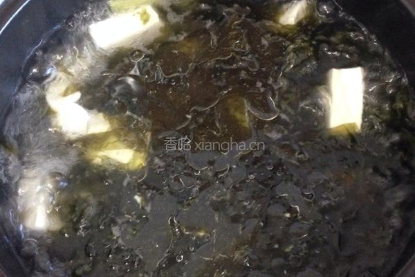 紫菜豆腐汤的做法图解4