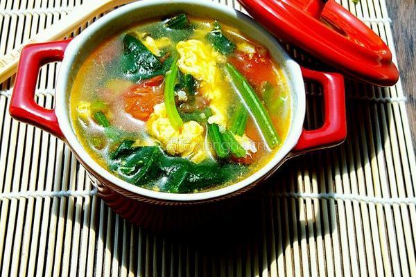 番茄鸡蛋菠菜汤的做法图解9