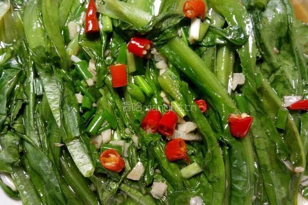白灼油麦菜的做法图解7