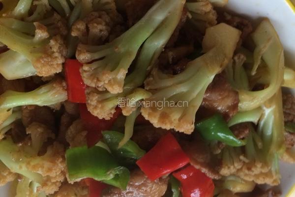 花菜炒肉的做法图解6