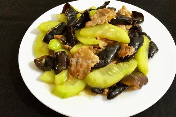 木耳肉片炒青瓜的做法图解12