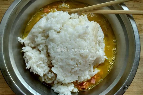 剩米饭鸡蛋饼的做法图解5
