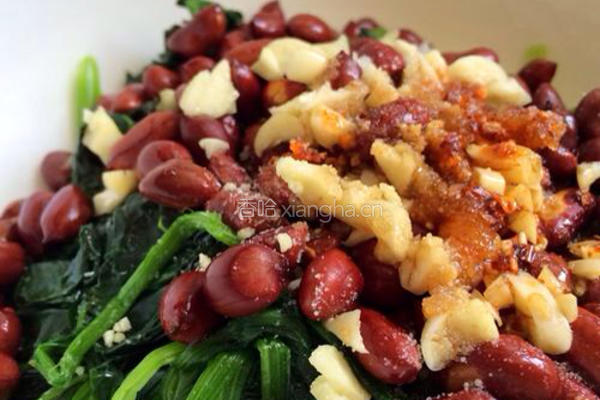 陈醋菠菜花生米的做法图解4