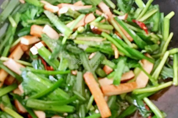 韭菜炒豆干的做法图解10
