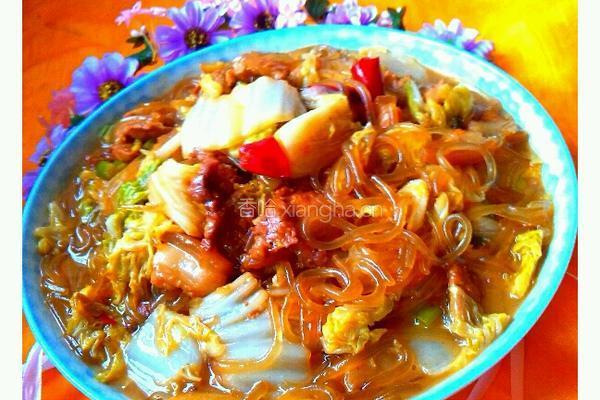 白菜炖粉条的做法图解10