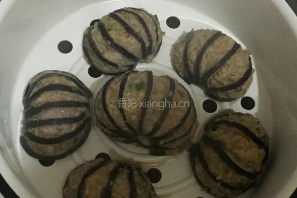 茄子塞肉的做法图解4