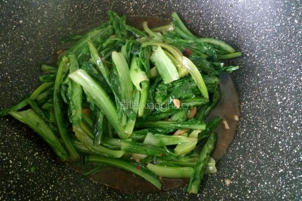 素炒油麦菜的做法图解5
