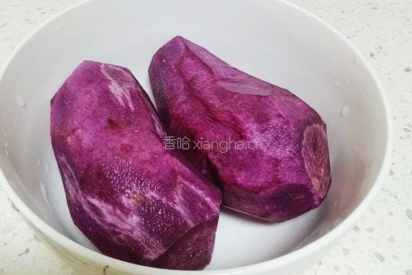 懒人甜品 酸奶紫薯的做法图解1