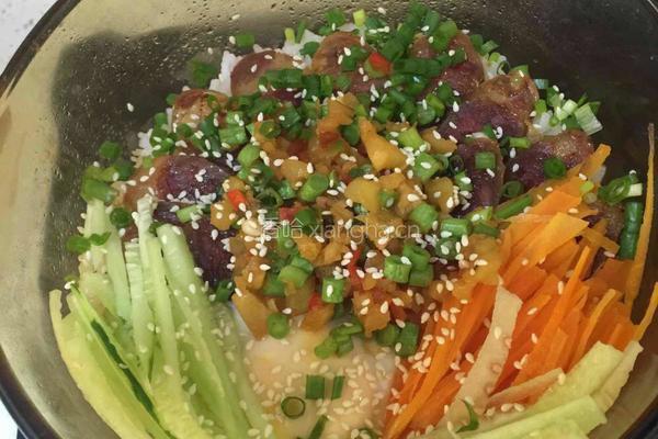 香肠腊味煲仔饭的做法图解8