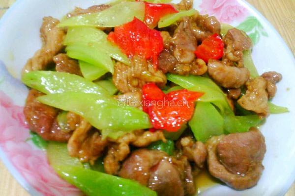 莴笋小炒肉的做法图解7