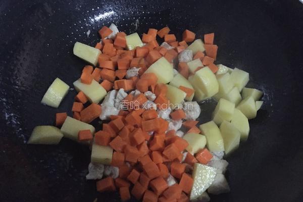 咖喱鸡肉焗饭的做法图解4