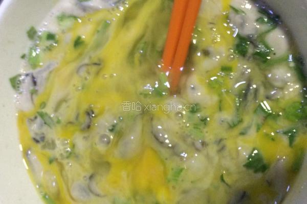 海蛎煎蛋的做法图解3