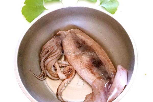 姜葱鱿鱼卷的做法图解1