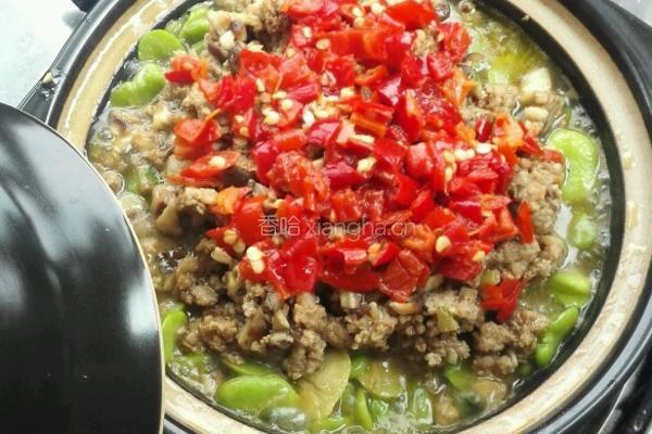 剁椒肉末蚕豆煲的做法图解13