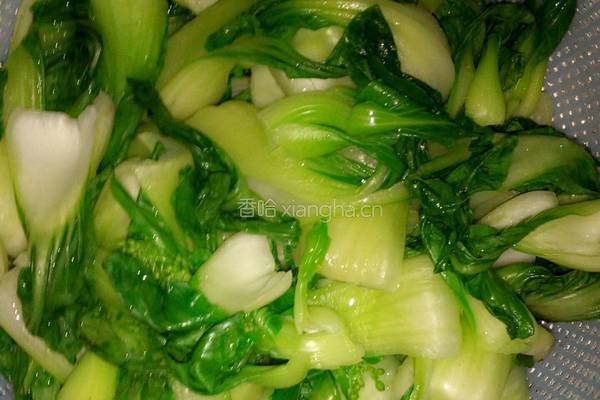 爆炒油菜的做法图解2